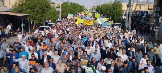حضور حماسی مردم مرزنشین دهلران در یوم الله ۱۳ آبان
