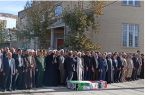 پیکر مطهر پدر شهیدان “پیرحیاتی” در ایوان به خاک سپرده شد