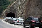 تونل شماره یک مسیر ایلام به مهران  زیربار ترافیک قرار گرفت