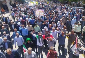 راهپیمایی روزجهانی قدس در شهرستان مرزی وگرمسیری دهلران