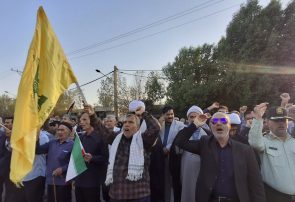 تصاویر خشم وانزجار مردم دهلران از ترور شهید مجاهد سید حسن نصرالله  توسط رژیم  اسرائیل  و آمریکا